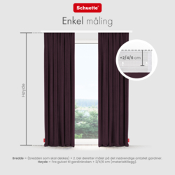 Schuette® Verdunkelungs-Vorhang Gardine mit Tunnelband nach Maß ● Millenium Velvet Kollektion: Plum (Purple) ● 1 Stück ● Knitterfrei Pflegeleicht Thermo Blickdicht & stark Abdunkelnd