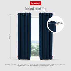 Schuette® Verdunkelungs-Vorhang Gardine mit Ösen nach Maß ● Millenium Velvet Kollektion: Royal Blue (Blau) ● 1 Stück ● Knitterfrei Pflegeleicht Thermo Blickdicht & stark Abdunkelnd