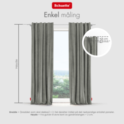 Schuette® Verdunkelungs-Vorhang Gardine mit Tunnelband nach Maß ● Millenium Velvet Kollektion: Umber Gray (Grau) ● 1 Stück ● Knitterfrei Pflegeleicht Thermo Blickdicht & stark Abdunkelnd