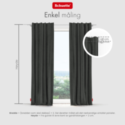 Schuette® Verdunkelungs-Vorhang Gardine mit Tunnelband nach Maß ● Millenium Velvet Kollektion: Dark Shadow (Grau) ● 1 Stück ● Knitterfrei Pflegeleicht Thermo Blickdicht & stark Abdunkelnd