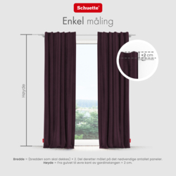 Schuette® Verdunkelungs-Vorhang Gardine mit Tunnelband nach Maß ● Millenium Velvet Kollektion: Plum (Purple) ● 1 Stück ● Knitterfrei Pflegeleicht Thermo Blickdicht & stark Abdunkelnd