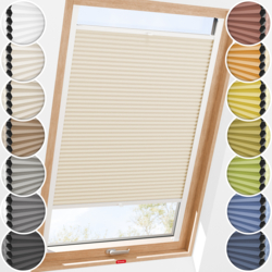 Schuette Dachfenster Wabenplissee Verdunkelung Thermo mit Bohren am Fenster