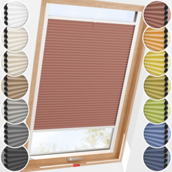 Schuette Dachfenster Wabenplissee Verdunkelung Thermo mit Bohren am Fenster