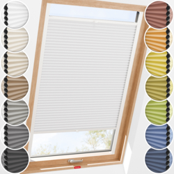 Schuette® Dachfenster Wabenplissee nach Maß • Honey Kollektion: Gray-zy in Love (Pastellgrau) • Profilfarbe: Weiß