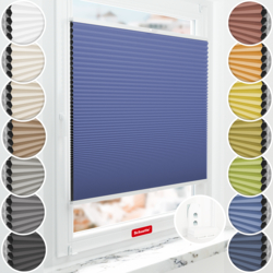 Schuette thermal blackout honeycomb blinds fitted to a window without drilling