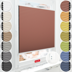 Schuette thermal blackout honeycomb blinds fitted to a window without drilling