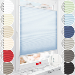 Schuette Thermo Wabenplissee ohne Bohren am Fenster