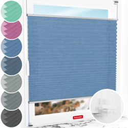 Schuette made-to-measure pleated window blind fitted without drilling