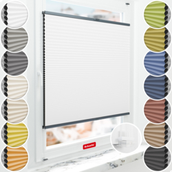 Schuette Wabenplissee Verdunkelung Thermo ohne Bohren am Fenster