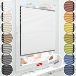 Schuette Wabenplissee Verdunkelung Thermo mit Bohren am Fenster
