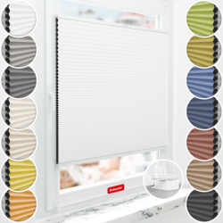 Schuette Wabenplissee Verdunkelung Thermo ohne Bohren am Fenster