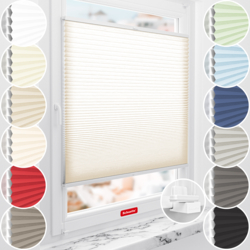 Schuette thermal honeycomb blinds fitted to a window without drilling