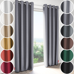 Schuette® Verdunkelungs-Vorhang Gardine mit Ösen nach Maß ● Century Black Kollektion: Fine Platinium (Silber) ● 1 Stück ● Knitterfrei Pflegeleicht Thermo Blickdicht & stark Abdunkelnd