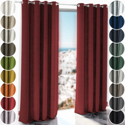 Schuette® Verdunkelungs-Vorhang Gardine mit Ösen nach Maß ● Millenium Velvet Kollektion: Carmine (Rot) ● 1 Stück ● Knitterfrei Pflegeleicht Thermo Blickdicht & stark Abdunkelnd