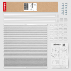 Schuette® Dachfenster Plissee nach Maß • Dolomite Kollektion: Storm Gray (Grau) • Profilfarbe: Silber