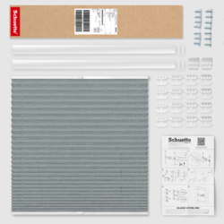 Schuette® Dachfenster Plissee nach Maß • Melange Kollektion: Rocky Mountain (Grau) • Profilfarbe: Anthrazit