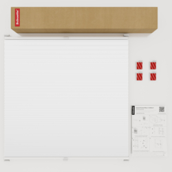 Schuette® Wabenplissee ohne Bohren nach Maß • Klebehalter & Schraubhalter 2in1 Set "Letsbond" • Honey Kollektion: Moonlight (Weiß) • Profilfarbe: Weiß