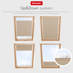 Schuette® Dachfenster Wabenplissee nach Maß • Honey Kollektion: Honeywood (Sand) • Profilfarbe: Anthrazit