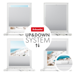 Schuette® Wabenplissee ohne Bohren nach Maß • Klebehalter & Schraubhalter 2in1 Set "Letsbond" • Honey Kollektion: Skyfall (Hellgrau) • Profilfarbe: Walnuss