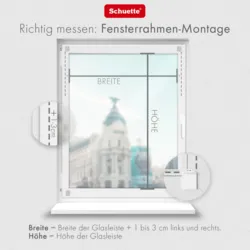 Anleitung um Fenster für Plissee zum Kleben ausmessen, Fensterrahmen-Montage