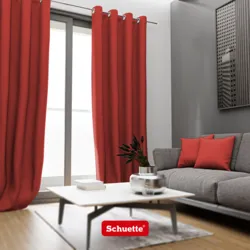 Schuette® Verdunkelungs-Vorhang Gardine mit Ösen nach Maß ● Century Black Kollektion: Pumpkin Pie (Orange) ● 1 Stück ● Knitterfrei Pflegeleicht Thermo Blickdicht & stark Abdunkelnd