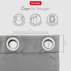 Schuette® Verdunkelungs-Vorhang Gardine mit Ösen nach Maß ● Century Black Kollektion: Fire Dance (Rot) ● 1 Stück ● Knitterfrei Pflegeleicht Thermo Blickdicht & stark Abdunkelnd