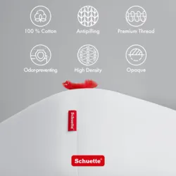 Schuette® Spannbettlaken • 140 x 200 • Wow! Kollektion: Fluff White (Weiß) • 100% Superfluff Baumwolle, Blickdicht, Faltenfrei • mit Rundumgummi • Matratzenhöhe bis 20 cm