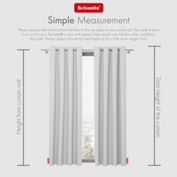 Schuette® Verdunkelungs-Vorhang Gardine mit Ösen nach Maß ● Century Black Kollektion: Misty White (Weiß-Grau) ● 1 Stück ● Knitterfrei Pflegeleicht Thermo Blickdicht & stark Abdunkelnd