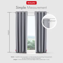 Schuette® Verdunkelungs-Vorhang Gardine mit Ösen nach Maß ● Century Black Kollektion: Fine Platinium (Silber) ● 1 Stück ● Knitterfrei Pflegeleicht Thermo Blickdicht & stark Abdunkelnd