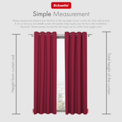 Schuette® Verdunkelungs-Vorhang Gardine mit Ösen nach Maß ● Century Black Kollektion: Fire Dance (Rot) ● 1 Stück ● Knitterfrei Pflegeleicht Thermo Blickdicht & stark Abdunkelnd