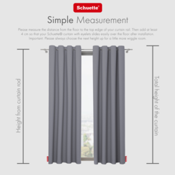 Schuette® Verdunkelungs-Vorhang Gardine mit Ösen nach Maß ● Century Black Kollektion: Misty Harbor (Grau) ● 1 Stück ● Knitterfrei Pflegeleicht Thermo Blickdicht & stark Abdunkelnd