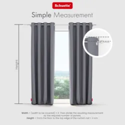 Schuette® Verdunkelungs-Vorhang Gardine mit Ösen nach Maß ● Century Black Kollektion: Misty Harbor (Grau) ● 1 Stück ● Knitterfrei Pflegeleicht Thermo Blickdicht & stark Abdunkelnd