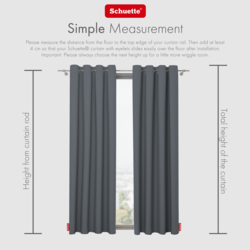 Schuette® Verdunkelungs-Vorhang Gardine mit Ösen nach Maß ● Century Black Kollektion: Shadow Touch (Grau) ● 1 Stück ● Knitterfrei Pflegeleicht Thermo Blickdicht & stark Abdunkelnd