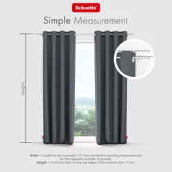 Schuette® Verdunkelungs-Vorhang Gardine mit Ösen nach Maß ● Century Black Kollektion: Shadow Touch (Grau) ● 1 Stück ● Knitterfrei Pflegeleicht Thermo Blickdicht & stark Abdunkelnd