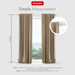 Schuette® Verdunkelungs-Vorhang Gardine mit Tunnelband nach Maß ● Century Black Kollektion: Safari Trail (Beige) ● 1 Stück ● Knitterfrei Pflegeleicht Thermo Blickdicht & stark Abdunkelnd