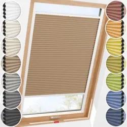 Schuette® Dachfenster Wabenplissee nach Maß • Honey Kollektion: Maple Wood (Braun) • Profilfarbe: Weiß