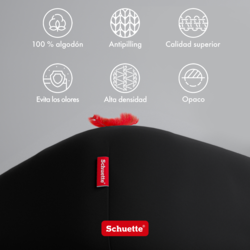 Schuette® Spannbettlaken • 140 x 200 • Wow! Kollektion: Beyond Black (Schwarz) • 100% Superfluff Baumwolle, Blickdicht, Faltenfrei • mit Rundumgummi • Matratzenhöhe bis 20 cm