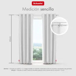 Schuette® Verdunkelungs-Vorhang Gardine mit Ösen nach Maß ● Century Black Kollektion: Misty White (Weiß-Grau) ● 1 Stück ● Knitterfrei Pflegeleicht Thermo Blickdicht & stark Abdunkelnd