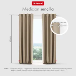 Schuette® Verdunkelungs-Vorhang Gardine mit Ösen nach Maß ● Century Black Kollektion: Safari Trail (Beige) ● 1 Stück ● Knitterfrei Pflegeleicht Thermo Blickdicht & stark Abdunkelnd