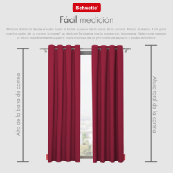 Schuette® Verdunkelungs-Vorhang Gardine mit Ösen nach Maß ● Century Black Kollektion: Fire Dance (Rot) ● 1 Stück ● Knitterfrei Pflegeleicht Thermo Blickdicht & stark Abdunkelnd