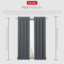 Schuette® Verdunkelungs-Vorhang Gardine mit Ösen nach Maß ● Century Black Kollektion: Shadow Touch (Grau) ● 1 Stück ● Knitterfrei Pflegeleicht Thermo Blickdicht & stark Abdunkelnd
