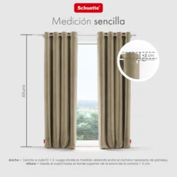 Schuette® Verdunkelungs-Vorhang Gardine mit Ösen nach Maß ● Millenium Velvet Kollektion: Brown Teddy (Beige) ● 1 Stück ● Knitterfrei Pflegeleicht Thermo Blickdicht & stark Abdunkelnd