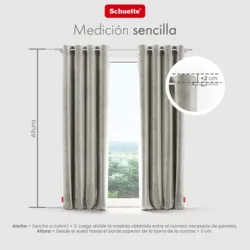 Schuette® Verdunkelungs-Vorhang Gardine mit Ösen nach Maß ● Millenium Velvet Kollektion: Grey Goose (Beige) ● 1 Stück ● Knitterfrei Pflegeleicht Thermo Blickdicht & stark Abdunkelnd