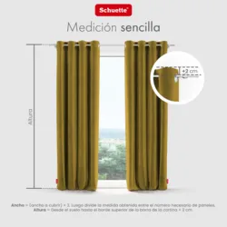 Schuette® Verdunkelungs-Vorhang Gardine mit Ösen nach Maß ● Millenium Velvet Kollektion: Butterscotch (Gelb) ● 1 Stück ● Knitterfrei Pflegeleicht Thermo Blickdicht & stark Abdunkelnd