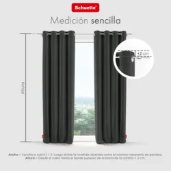 Schuette® Verdunkelungs-Vorhang Gardine mit Ösen nach Maß ● Millenium Velvet Kollektion: Dark Shadow (Grau) ● 1 Stück ● Knitterfrei Pflegeleicht Thermo Blickdicht & stark Abdunkelnd