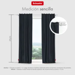 Schuette® Verdunkelungs-Vorhang Gardine mit Tunnelband nach Maß ● Millenium Velvet Kollektion: Anchor (Blau) ● 1 Stück ● Knitterfrei Pflegeleicht Thermo Blickdicht & stark Abdunkelnd