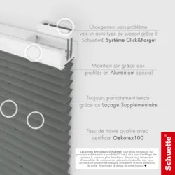 Schuette® Dachfenster Plissee nach Maß • Melange Kollektion: Black Pearl (Schwarz) • Profilfarbe: Weiß