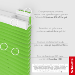 Schuette® Dachfenster Plissee nach Maß • Thermo Kollektion: Leaf Joy (Grün) • Profilfarbe: Weiß