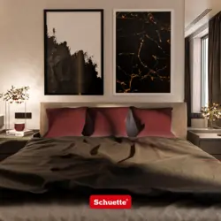 Schuette® Dekorativer Kissenbezug aus Samt mit verdecktem Reißverschluss • Millenium Velvet Kollektion: Carmine (Red) • Knitterfrei • Kuschelweich