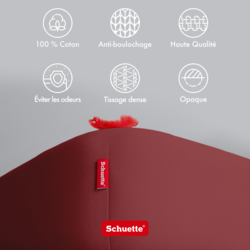 Schuette® Topper Spannbettlaken • 160 x 200 • Wow! Kollektion: Big Apple (Burgunderrot) • 100% Superfluff Baumwolle, Blickdicht, Faltenfrei • mit Rundumgummi • Matratzenhöhe bis 10 cm